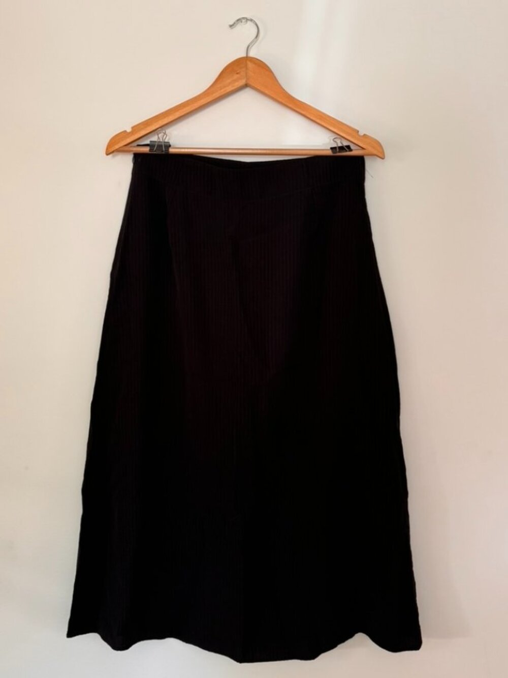 Everlane black midi skirt